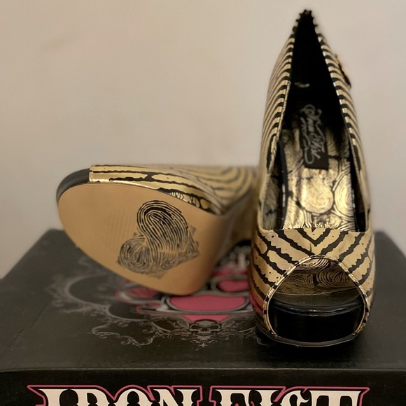 Iron Fist Ladies Hands Off Platform: Gold size 5 - Picture 11 of 15